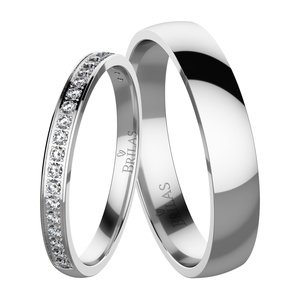 Sadira White - snubní prsteny z bílého zlata