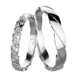 Giny White - snubní prsteny z bílého zlata
