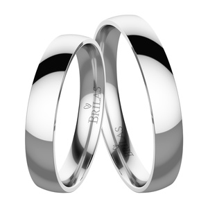 Absolon White comfort-snubní prsteny z bílého zlata