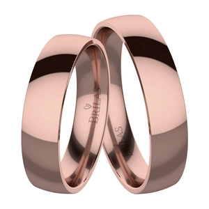 Ketrin Red comfort - snubní prsteny z červeného zlata