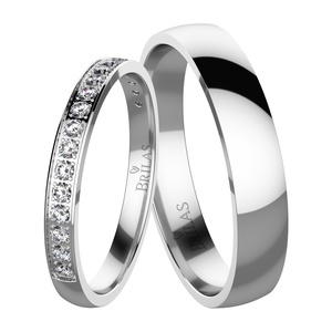 Ksora White - snubní prsteny z bílého zlata