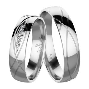 Daneta White-snubní prsteny z bílého zlata