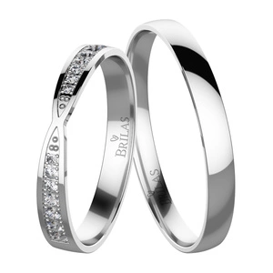 Pelopia White - snubní prsteny z bílého zlata