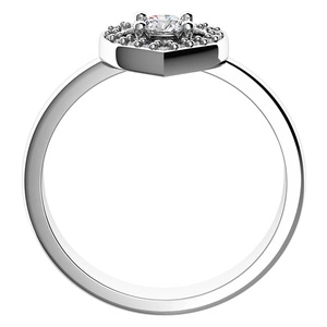Lada Princess White - zásnubní prsten z bílého zlata