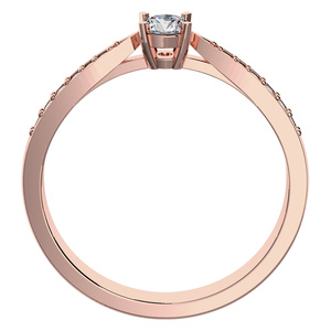 Adélka Princess Red - zásnubní prsten z růžového zlata