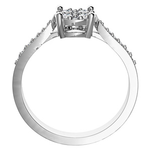 Zlata Princess White - zásnubní prsten z bílého zlata