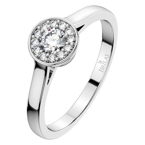 Zlatovláska Princess White - zásnubní prsten z bílého zlata