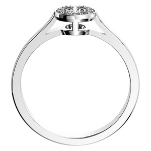 Zlatovláska Princess White - zásnubní prsten z bílého zlata