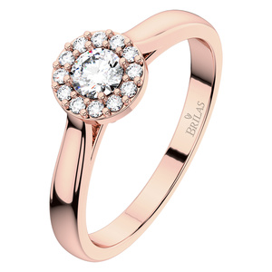 Jasněnka Princess Red - zásnubní prsten z růžového zlata