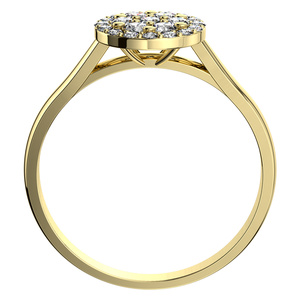 Maruška Princess Gold - zásnubní prsten ze žlutého zlata