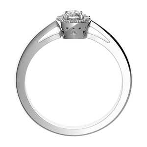 Ladunka Princess White - zásnubní prsten z bílého zlata