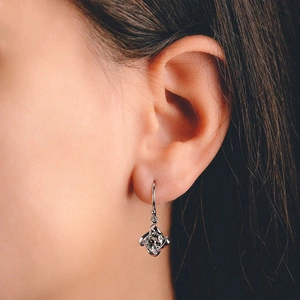 Albea S White Topaz - stříbrné náušnice s bílým topazem