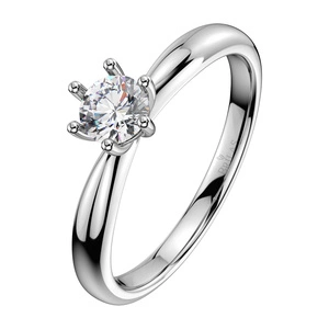 Zurina White - zásnubní prsten z bílého zlata