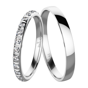 Palas White - snubní prsteny z bílého zlata 