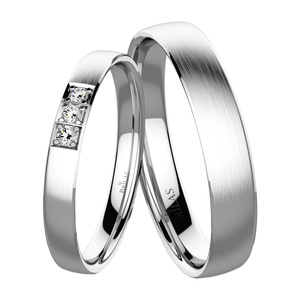 Zeta White - snubní prsteny z bílého zlata