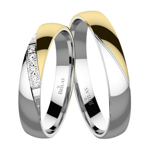 Eleanor Colour GW - snubní prsteny z kombinovaného zlata