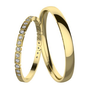 Safa Gold - snubní prsteny ze žlutého zlata