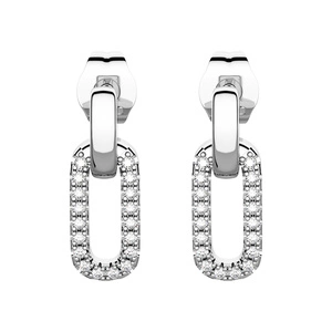 Britany - stříbrné náušnice se zirkony