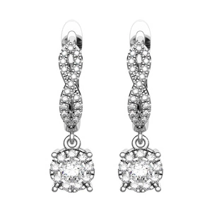 Erelos - stříbrné náušnice se zirkony