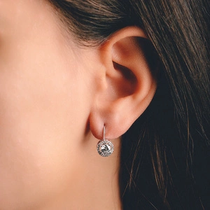 Enli - stříbrné náušnice se zirkony