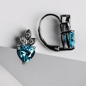 Lauren Blue  - stříbrné náušnice se zirkony