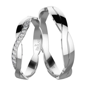 Evita White - snubní prsteny z bílého zlata