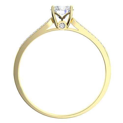 Harmonia GW Safír - zásnubní prsten ze žlutého zlata se safíry