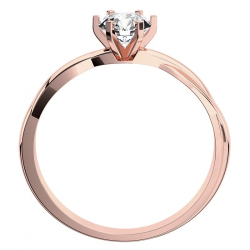 Popelka RW Safír - zásnubní prsten z růžového zlata se safírem