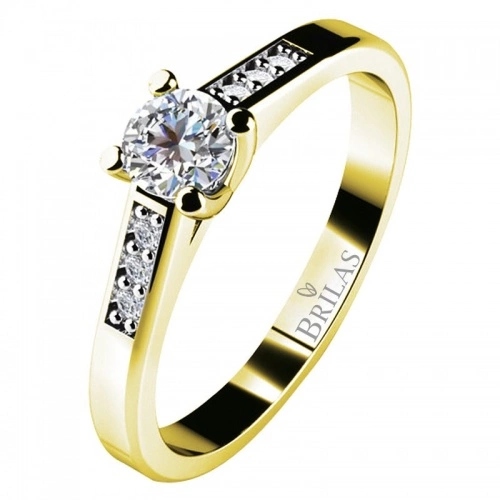 Poseidon GW Safír - zásnubní prsten ze žlutého zlata se safíry