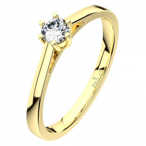 Helena GW Safír III. - zásnubní prsten ze žlutého zlata se safírem