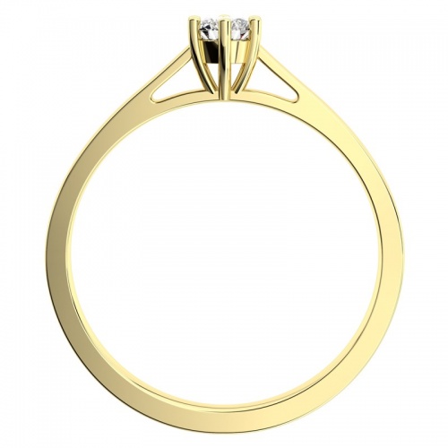 Helena GW Safír IV. - zásnubní prsten ze žlutého zlata se safírem