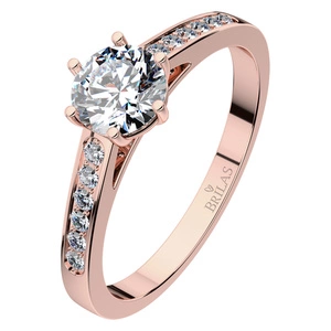Isisi RW Safír - zásnubní prsten z růžového zlata se safíry