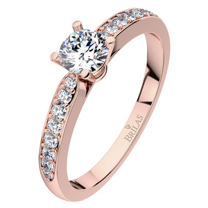 Lenka RW Safír - zásnubní prsten z růžového zlata se safíry