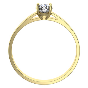 Marcelka G Briliant - zásnubní prsten ze žlutého zlata s lab‑grown briliantem