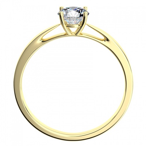 Grácie GW Safír (4 mm) - zásnubní prsten ze žlutého zlata se safírem