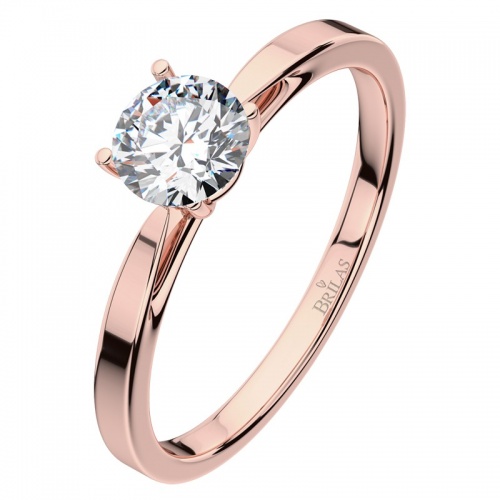 Grácie RW Safír (4 mm) - zásnubní prsten z růžového zlata se safírem