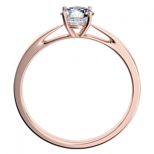 Grácie RW Safír (4 mm) - zásnubní prsten z růžového zlata se safírem