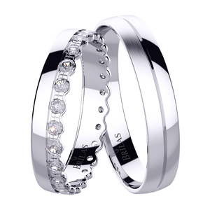 Fiera White - snubní prsteny z bílého zlata