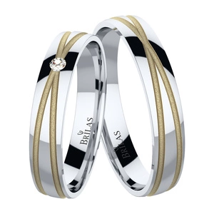 Kelys Colour GW - snubní prsteny z bílého a žlutého zlata