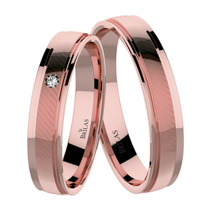 Agneta Red - snubní prsteny z růžového zlata