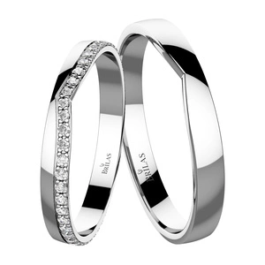 Briana White - snubní prsteny z bílého zlata