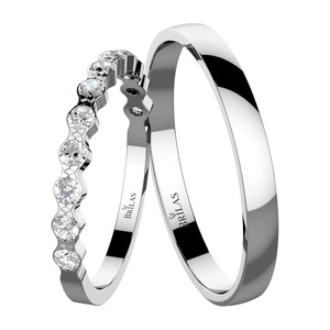 Salma White - snubní prsteny z bílého zlata