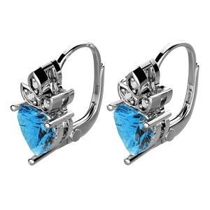 Lauren Blue  - stříbrné náušnice se zirkony