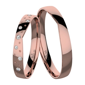 Vita Red - snubní prsteny z růžového zlata