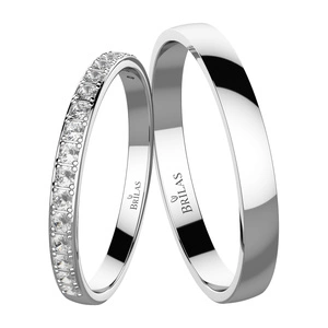 Amora White - snubní prsteny z bílého zlata