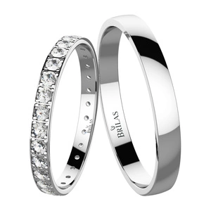 Cerenita White - snubní prsteny z bílého zlata