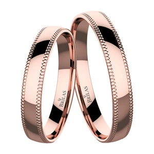 Eternis Red - snubní prsteny z růžového zlata