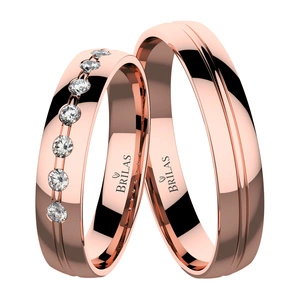 Archiva Red - snubní prsteny z růžového zlata