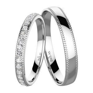 Elira White - snubní prsteny z bílého zlata