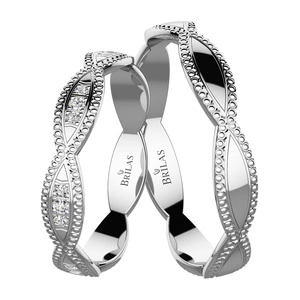 Lunara White - snubní prsteny z bílého zlata